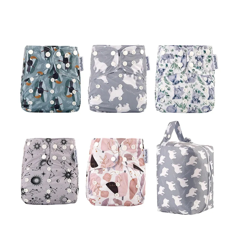 11-Piece Reusable Cloth Diaper Set