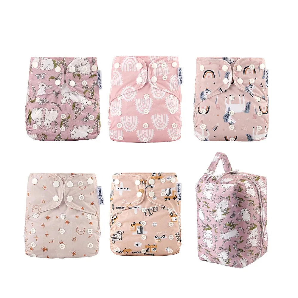 11-Piece Reusable Cloth Diaper Set