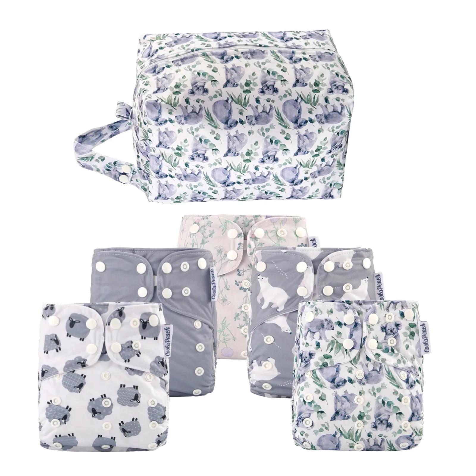 11-Piece Reusable Cloth Diaper Set