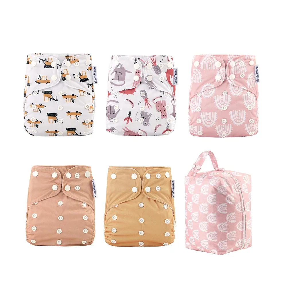 11-Piece Reusable Cloth Diaper Set