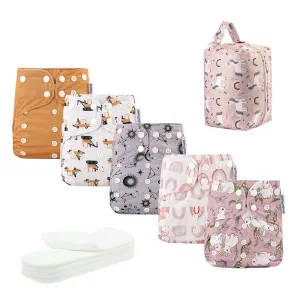 11-Piece Reusable Cloth Diaper Set