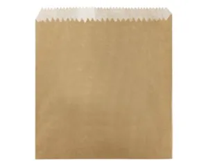 1/2 Square Greaseproof Lined Bag-Brown-145x140mm