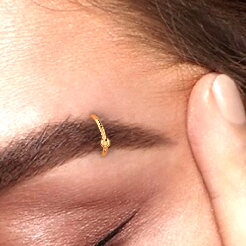 14k Alluring Gold Eyebrow Ring