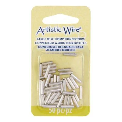 1.5mm Tarnish Resistant Silver Artistic Wire Large Wire Crimp Connectors