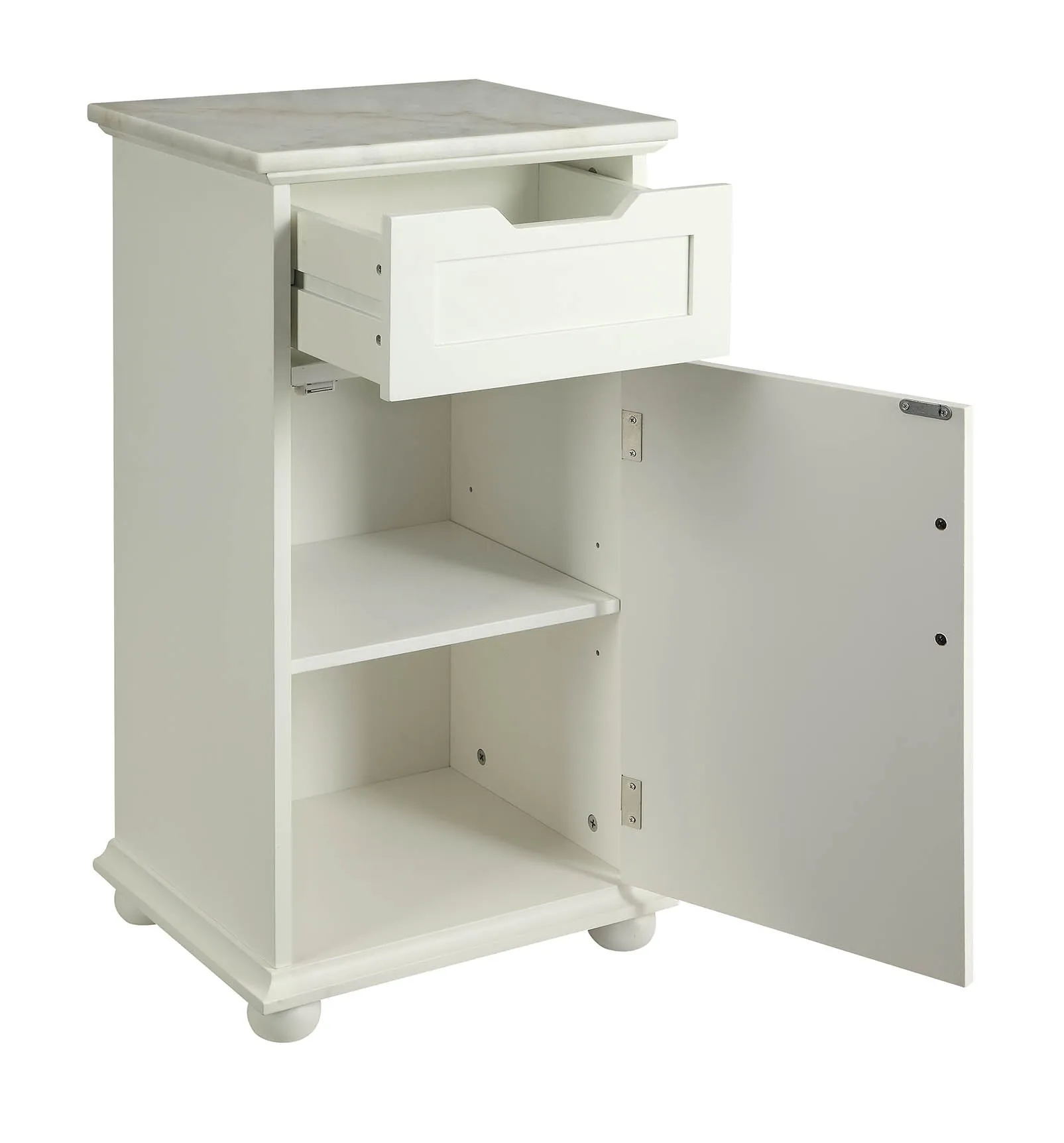 16" X 13" X 30" White Alluring Cabinet