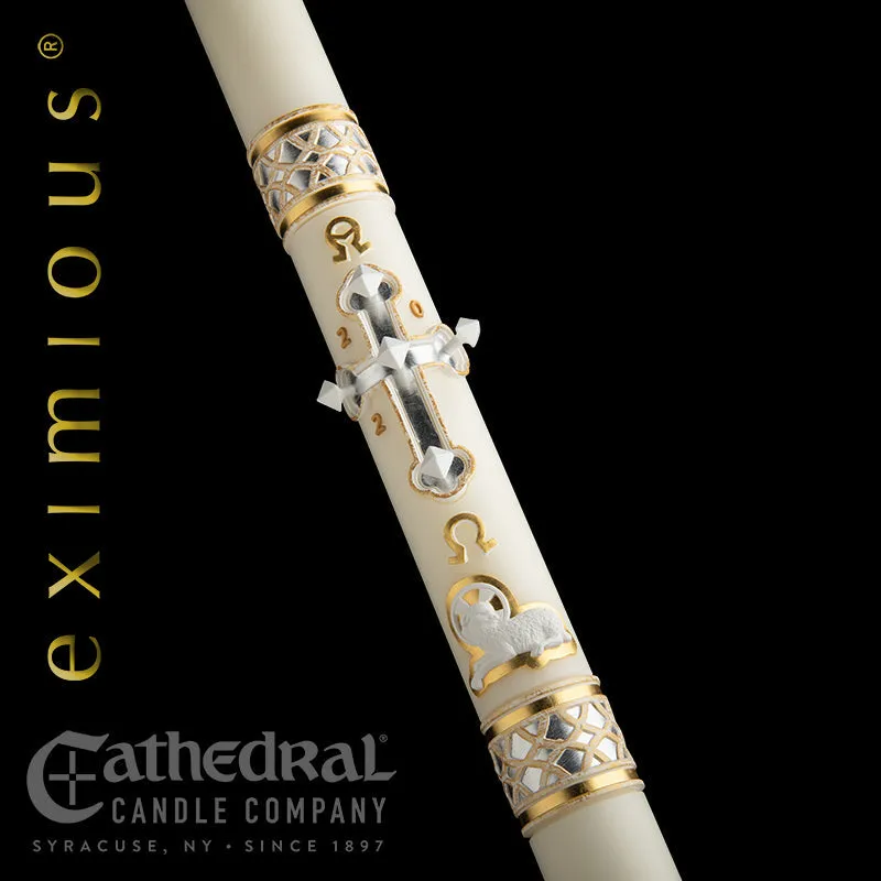 2-3/8" x 52" Merciful Lamb Eximious Paschal Candle