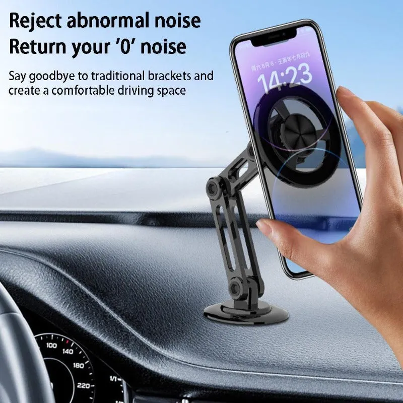 360 Rotate Foldable Metal Magnetic Car Phone Holder