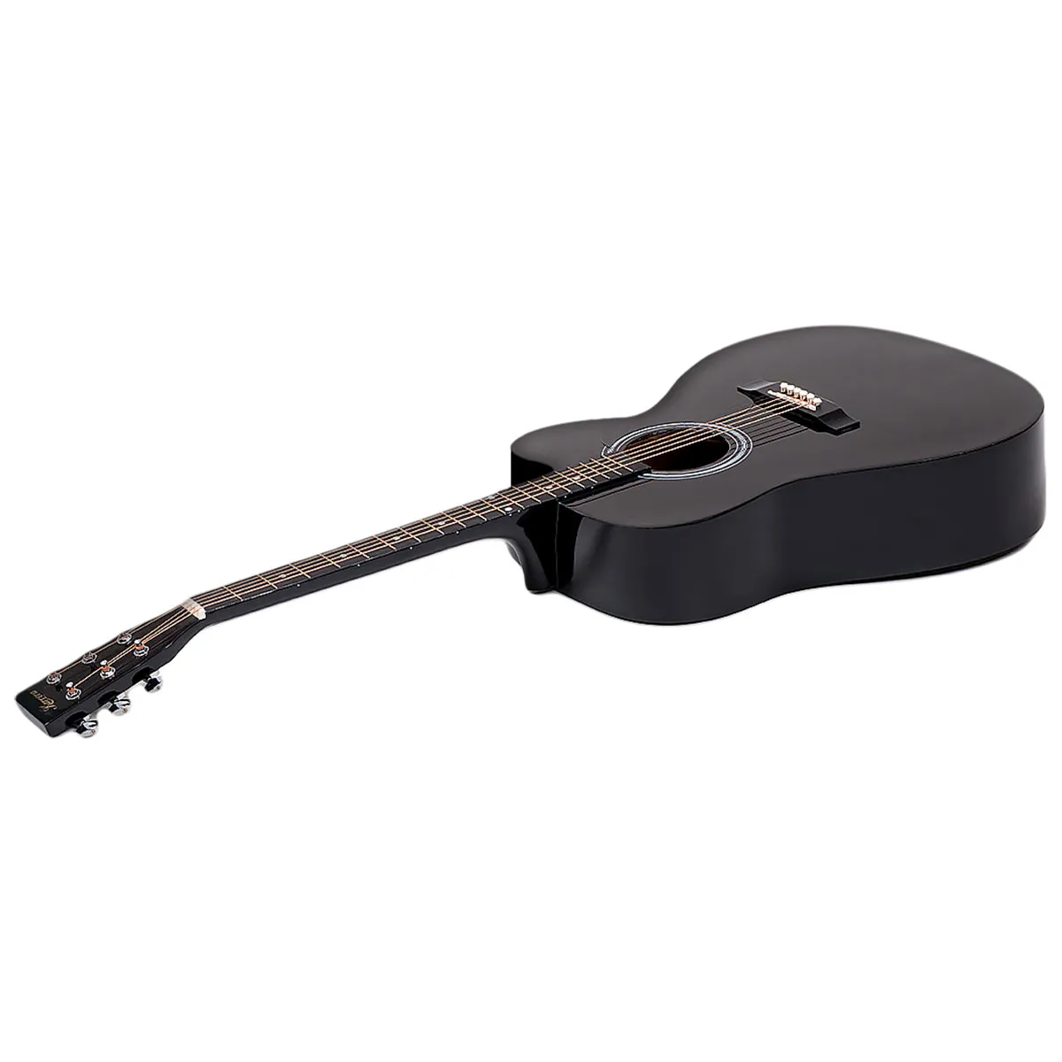 38in Cutaway Acoustic Guitar with guitar bag - Black