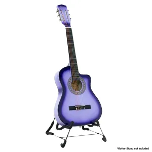 38in Cutaway Acoustic Guitar with guitar bag - Purple Burst