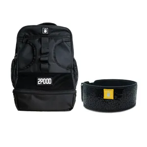 4" Black Magic (sparkle) Belt & Backpack 3.0 Bundle