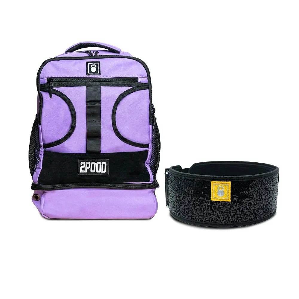 4" Black Magic (sparkle) Belt & Backpack 3.0 Bundle