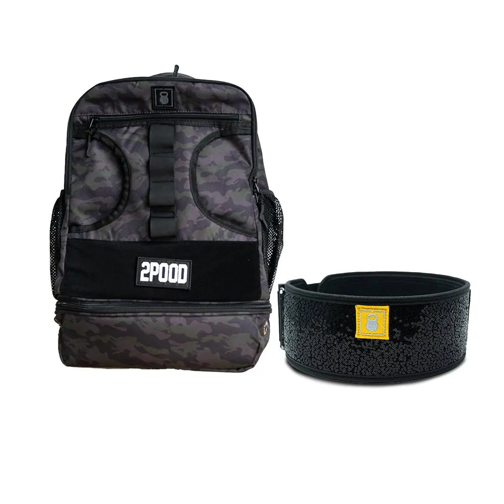 4" Black Magic (sparkle) Belt & Backpack 3.0 Bundle