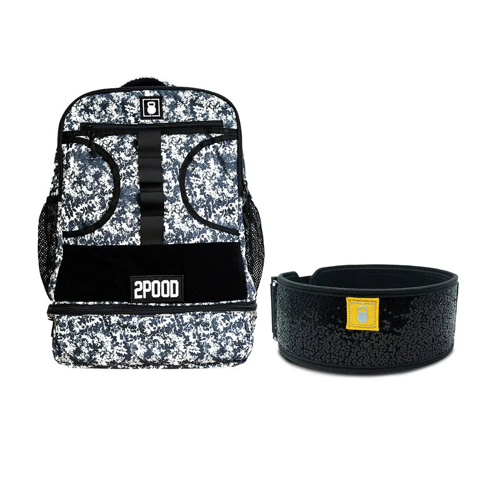 4" Black Magic (sparkle) Belt & Backpack 3.0 Bundle