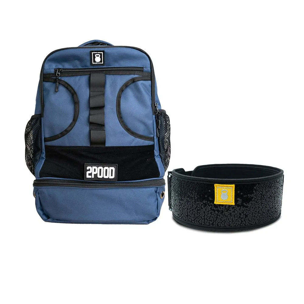 4" Black Magic (sparkle) Belt & Backpack 3.0 Bundle