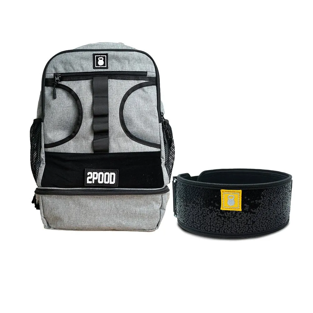 4" Black Magic (sparkle) Belt & Backpack 3.0 Bundle