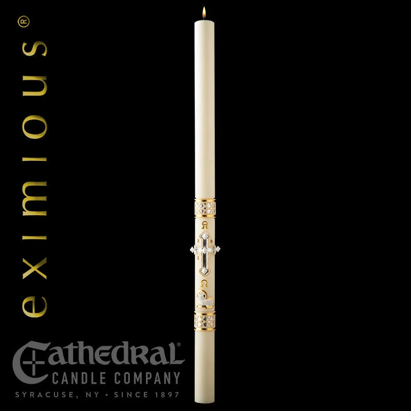 4" x 60" Merciful Lamb Eximious Paschal Candle