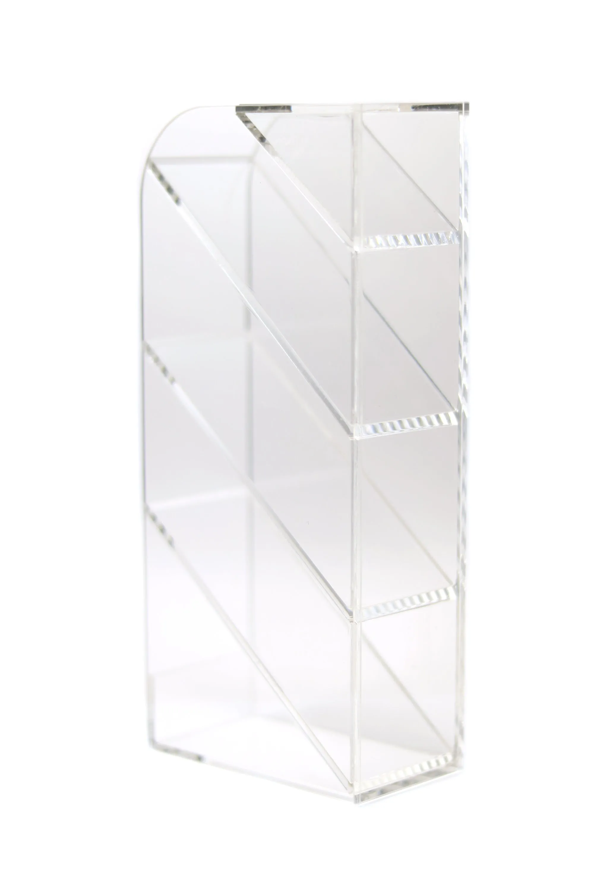 Acrylic slanted pen shelf organizer