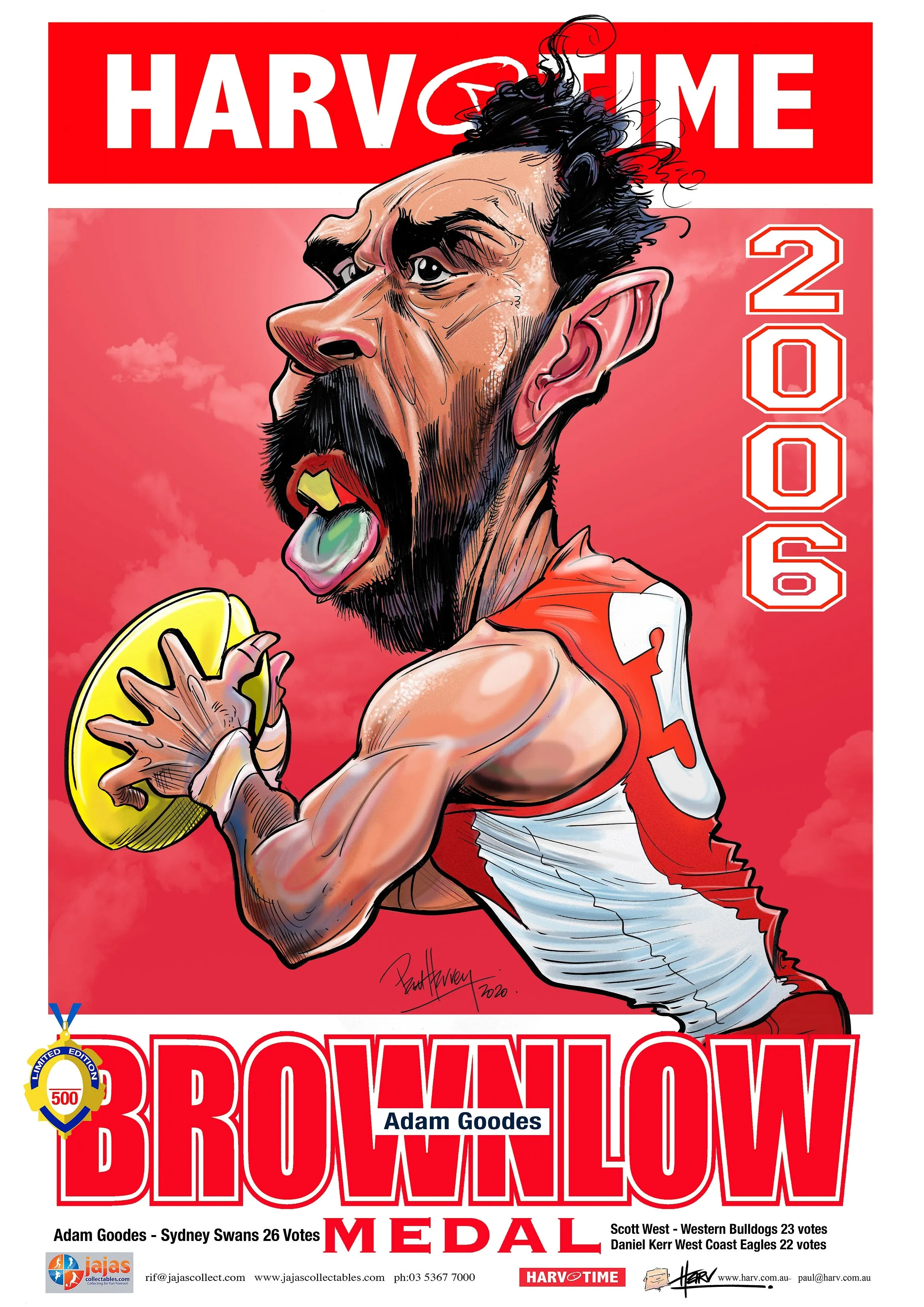 Adam Goodes, 2006 Brownlow, Harv Time Poster