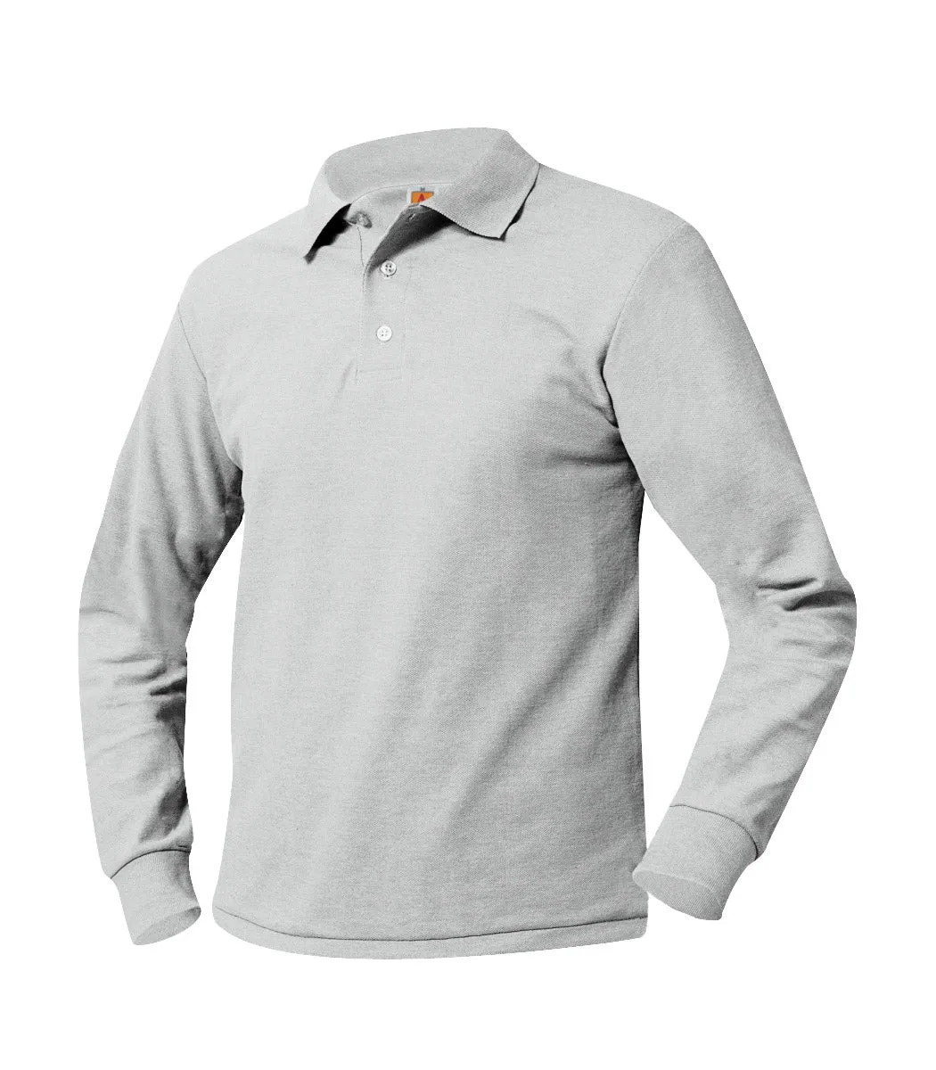 Adult Unlogoed Long Sleeve Polo Shirt