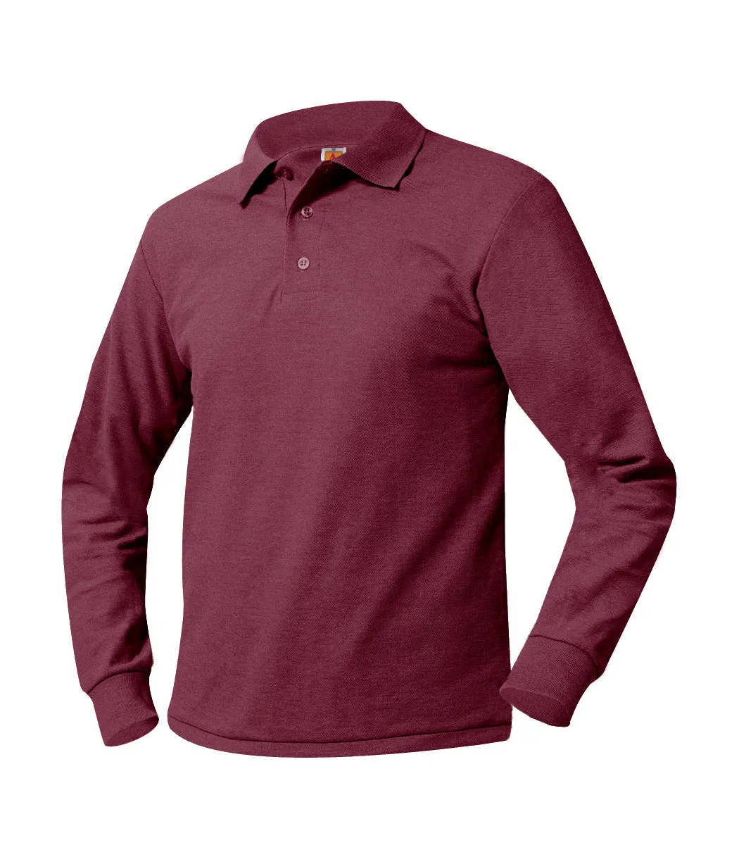 Adult Unlogoed Long Sleeve Polo Shirt