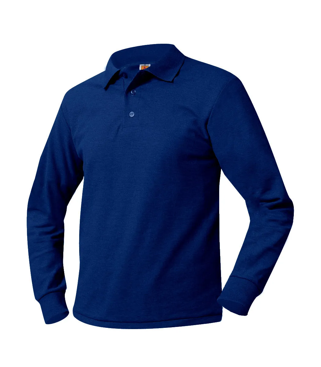 Adult Unlogoed Long Sleeve Polo Shirt