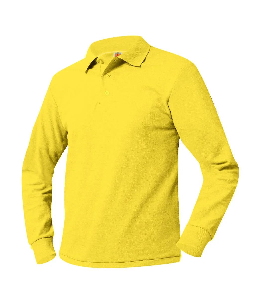 Adult Unlogoed Long Sleeve Polo Shirt