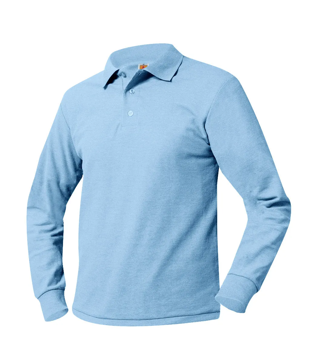 Adult Unlogoed Long Sleeve Polo Shirt