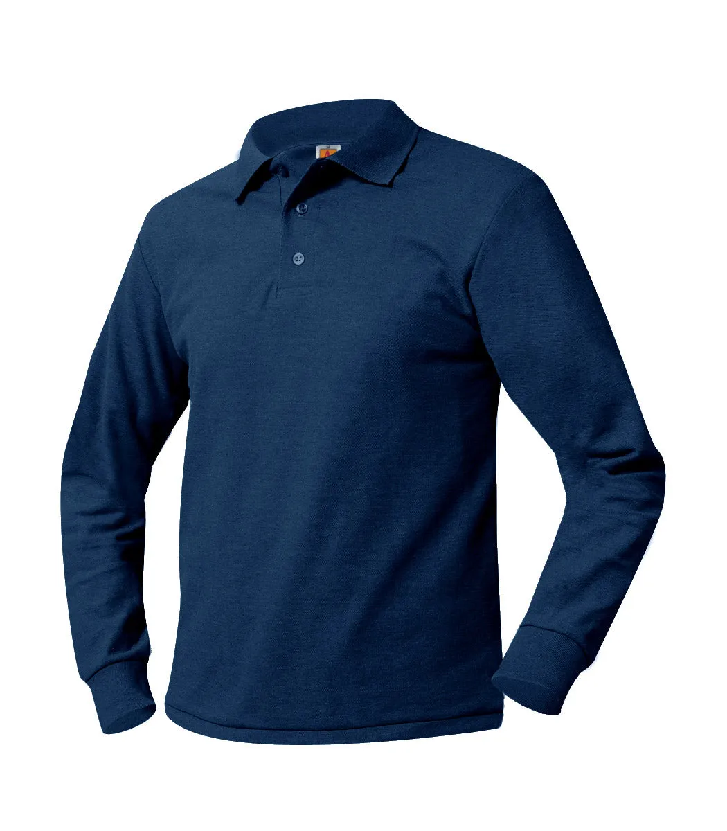 Adult Unlogoed Long Sleeve Polo Shirt