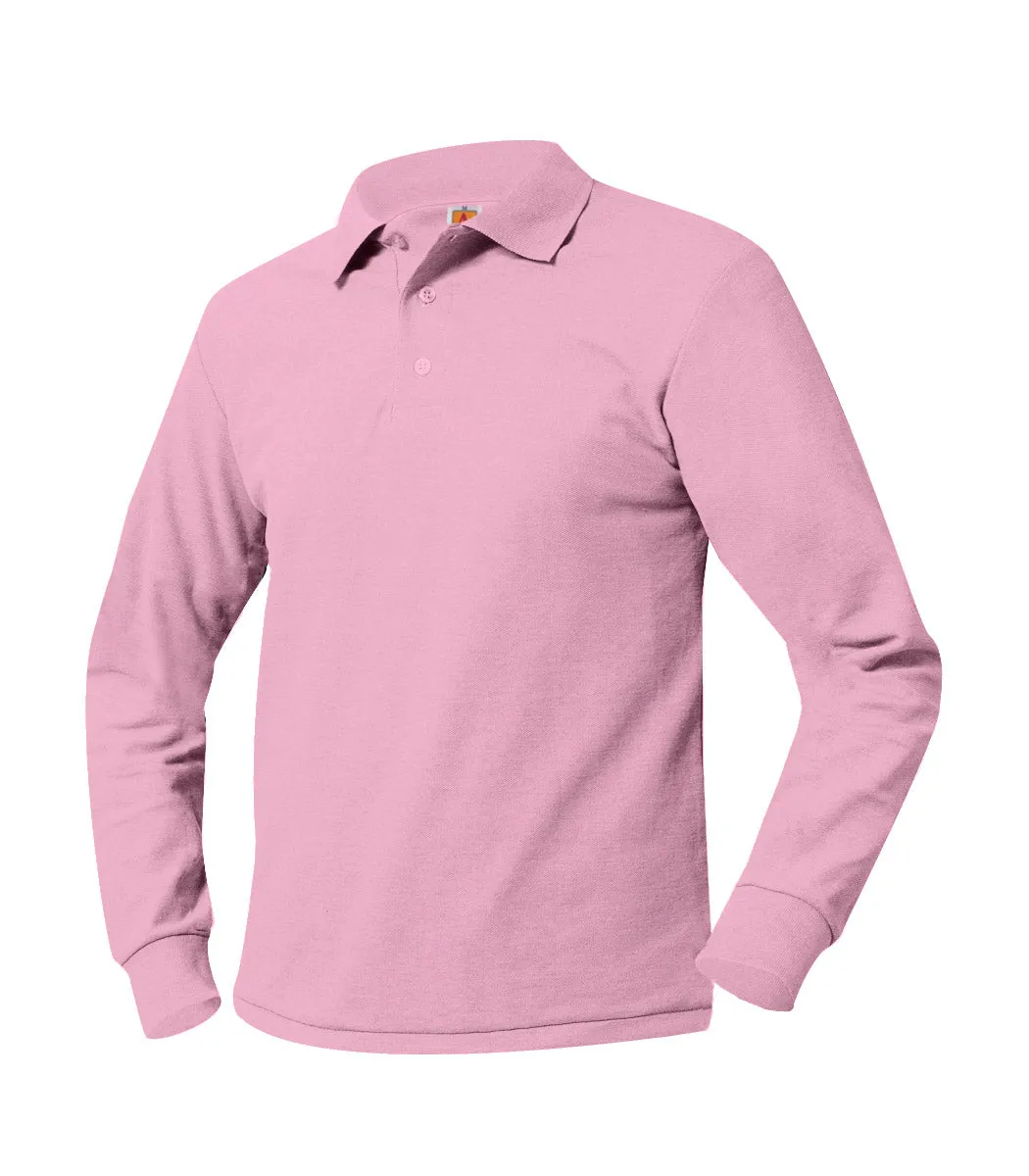 Adult Unlogoed Long Sleeve Polo Shirt