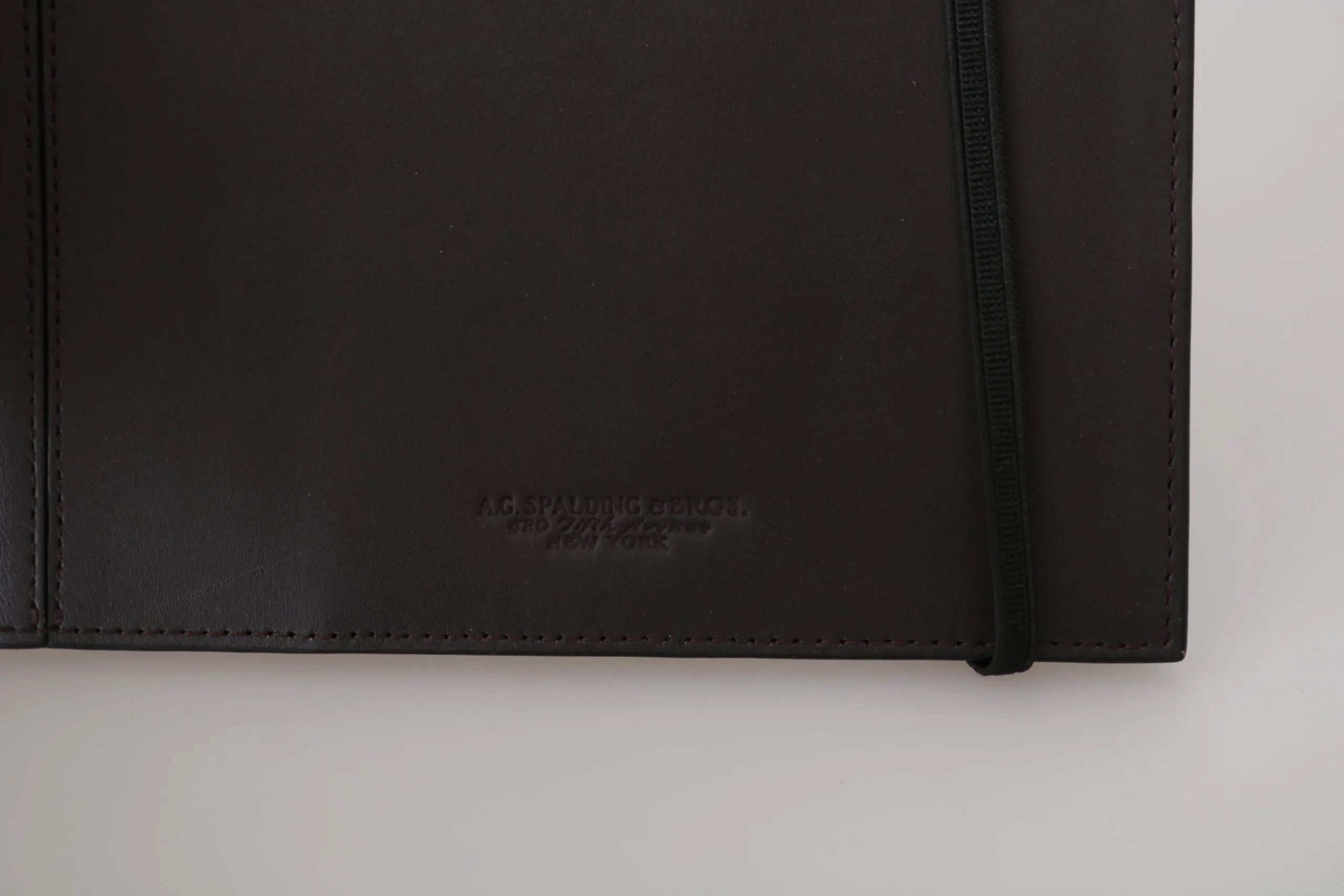 A.G. Spalding & Bros Black Leather Bifold Travel Holder Logo Wallet