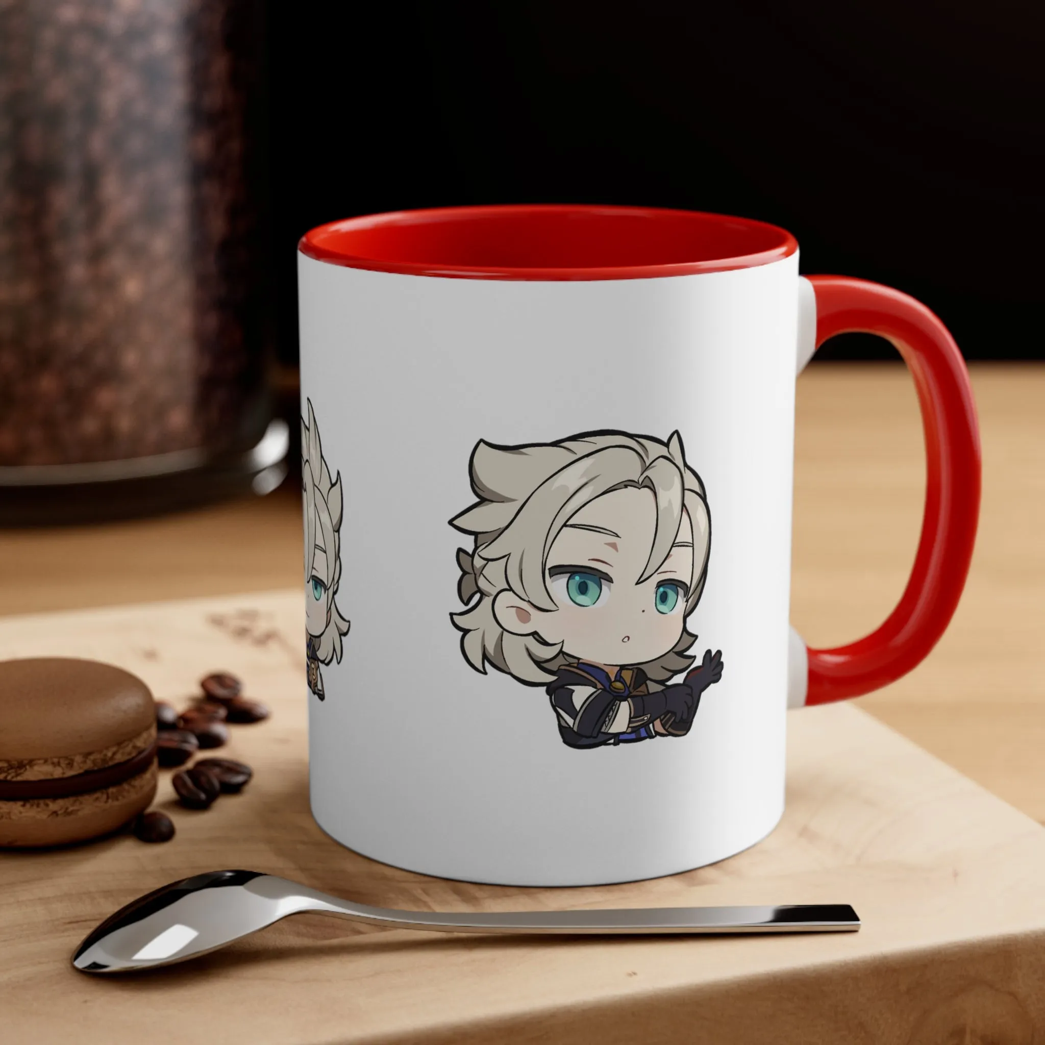 Albedo Genshin Impact Accent Coffee Mug, 11oz Cups Mugs Cup Gift For Gamer Gifts Game Anime Fanart Fan Birthday Valentine's Christmas