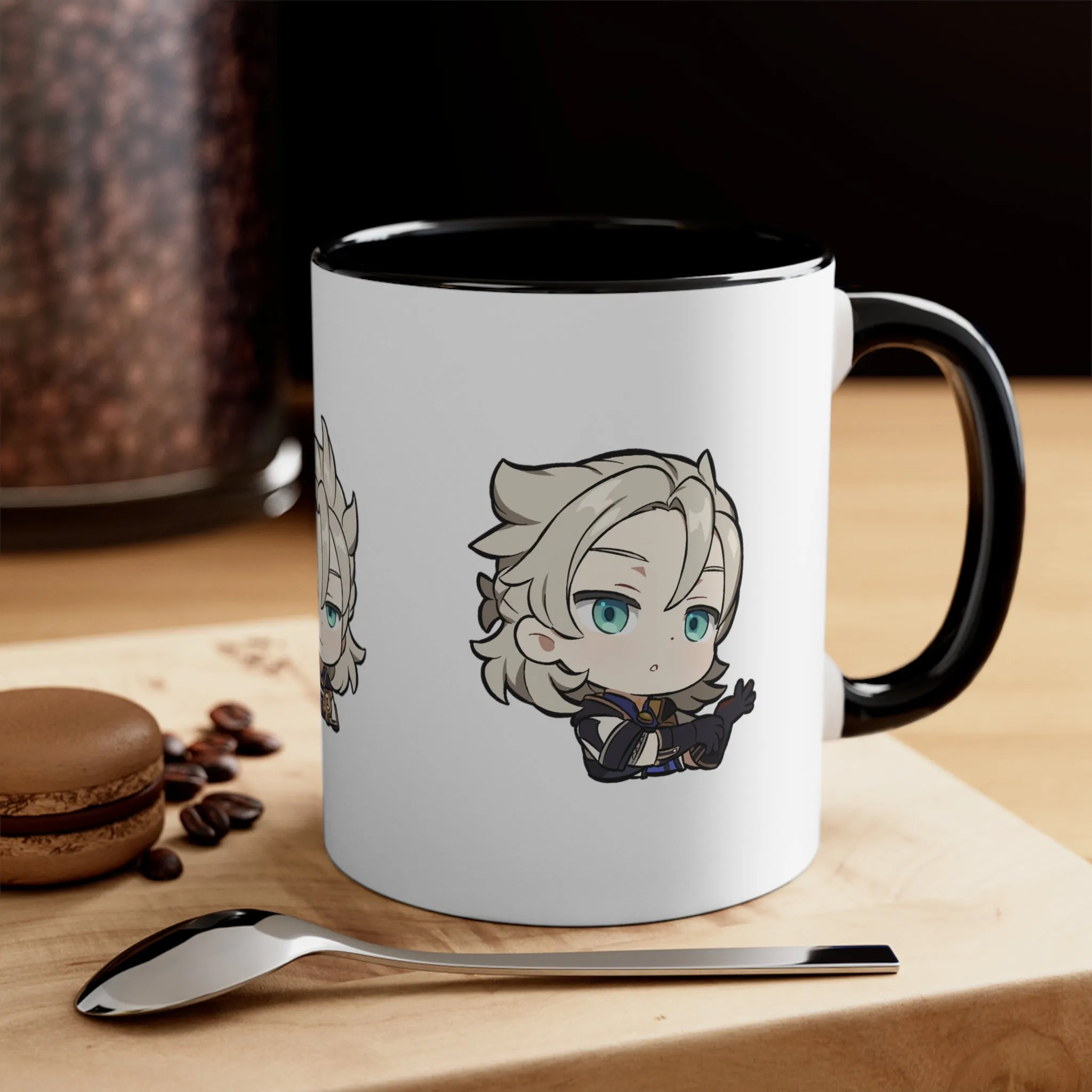 Albedo Genshin Impact Accent Coffee Mug, 11oz Cups Mugs Cup Gift For Gamer Gifts Game Anime Fanart Fan Birthday Valentine's Christmas