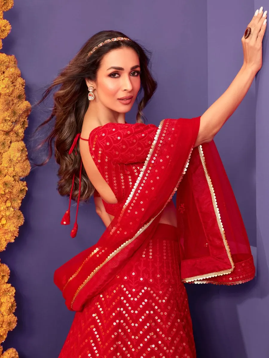 Alluring Bollywood Diva Malaika Arora Featuring Inddus Lehenga Choli