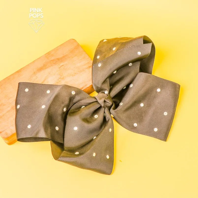 Alluring Bow Stone Hair Clip