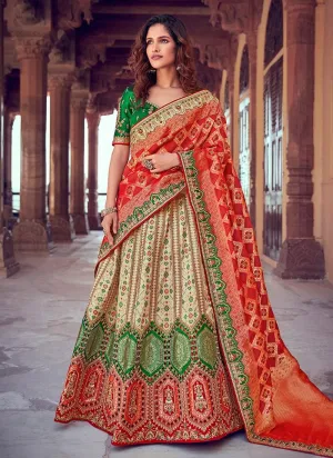 Alluring Silk Weave Lehenga With Heavy Work Dupatta