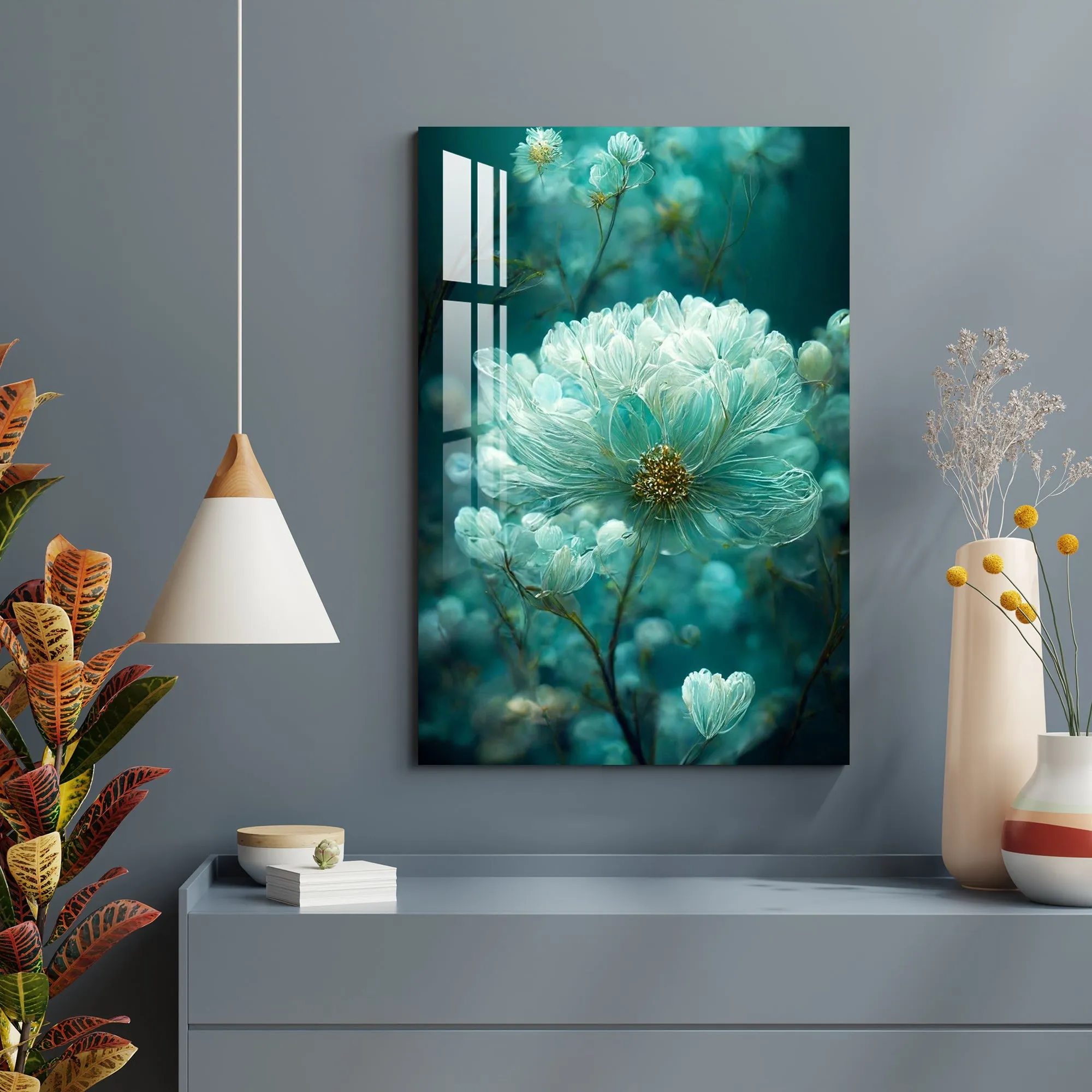 Alluring Turquoise Acrylic Wall Art