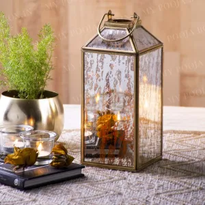 Alluring Windowpane Lantern For Home Decor