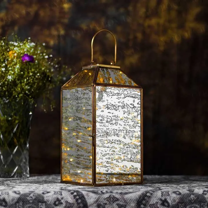 Alluring Windowpane Lantern For Home Decor