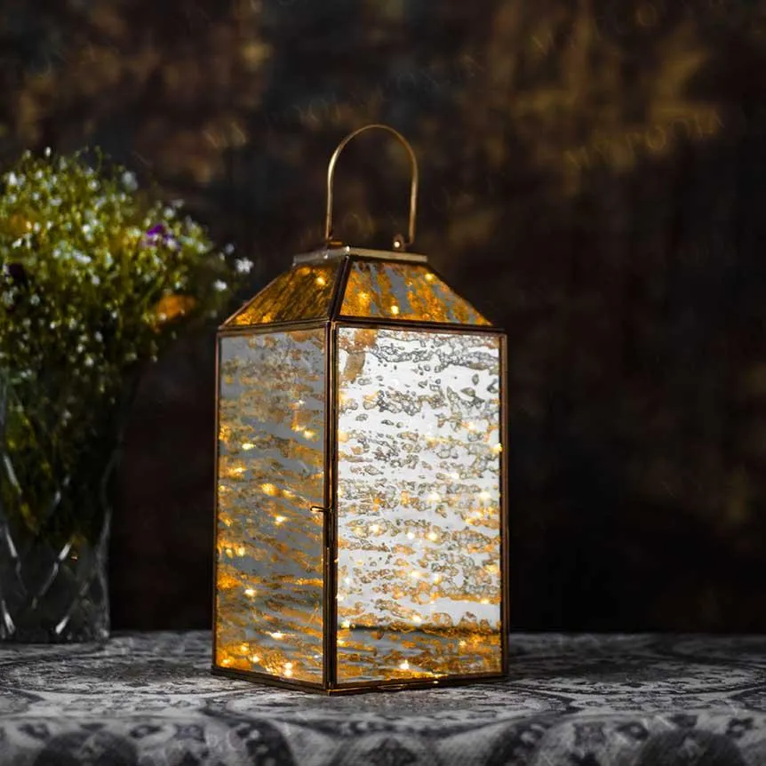 Alluring Windowpane Lantern For Home Decor