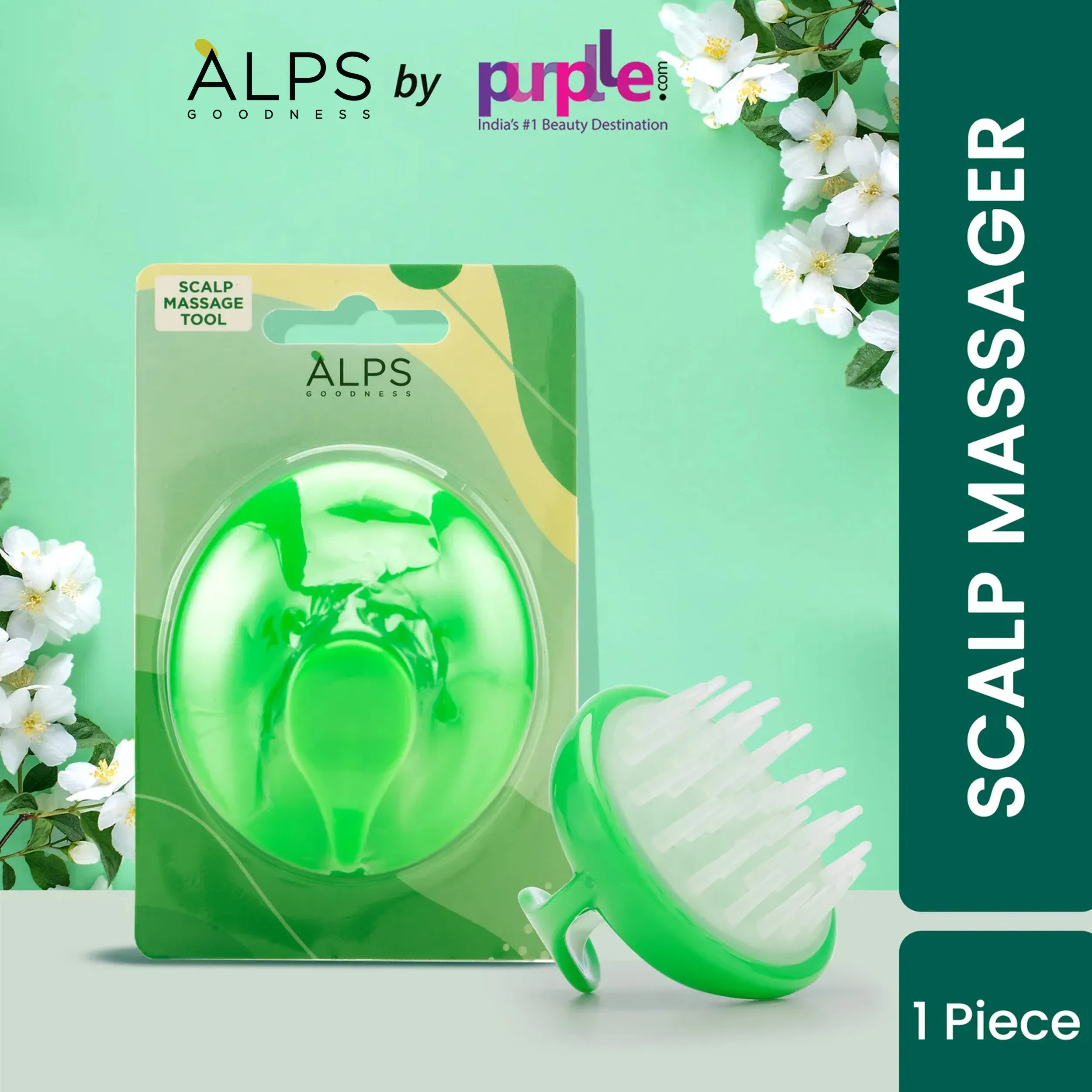 Alps Goodness Scalp Massage Tool (1 Piece) | Scalp Health | Natural Hair Growth | Soft Bristles 