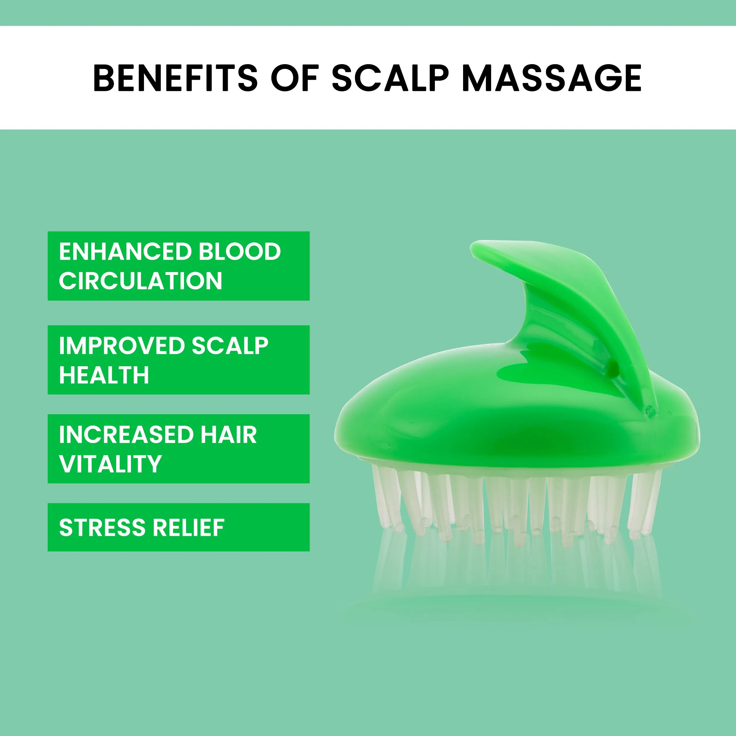 Alps Goodness Scalp Massage Tool (1 Piece) | Scalp Health | Natural Hair Growth | Soft Bristles 