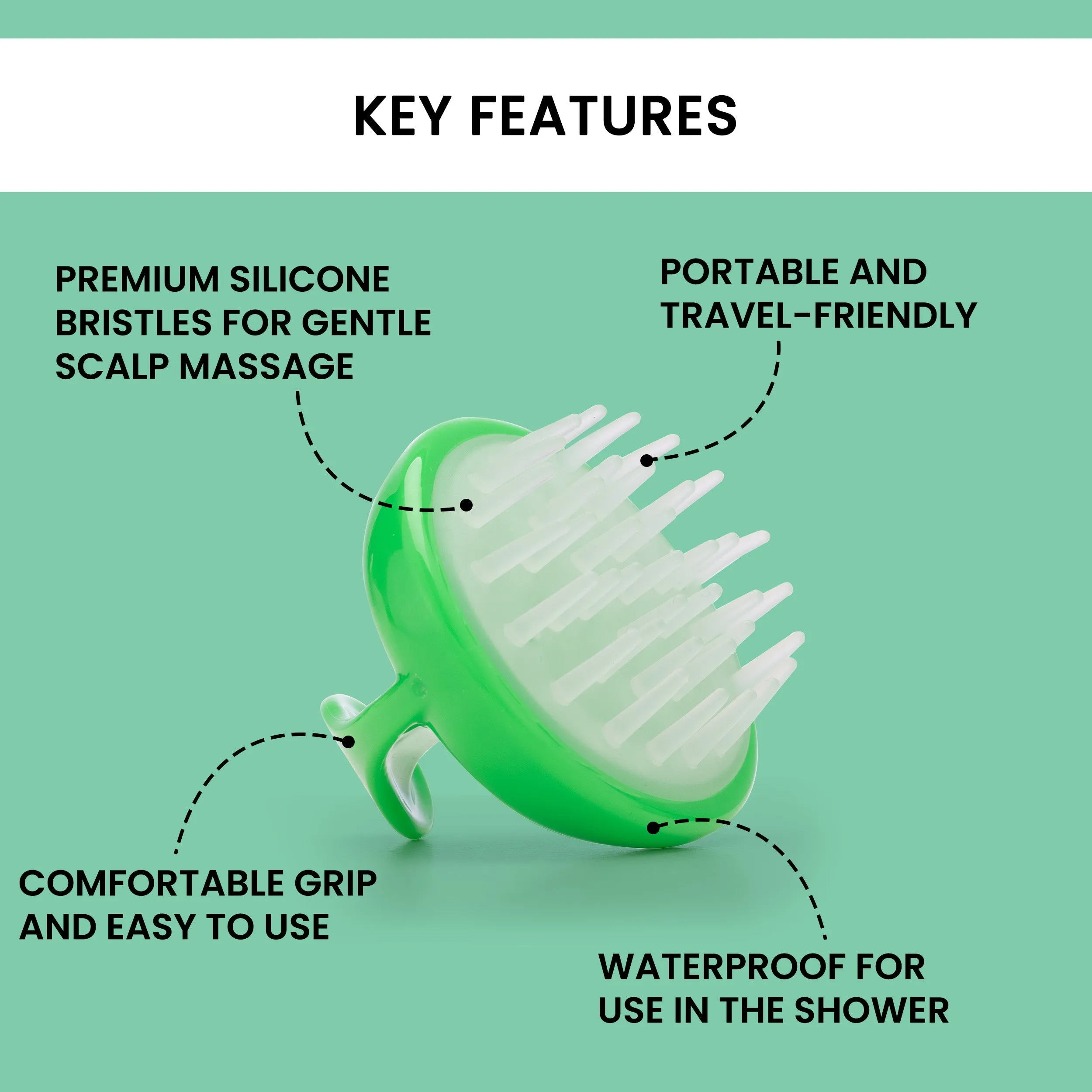 Alps Goodness Scalp Massage Tool (1 Piece) | Scalp Health | Natural Hair Growth | Soft Bristles 