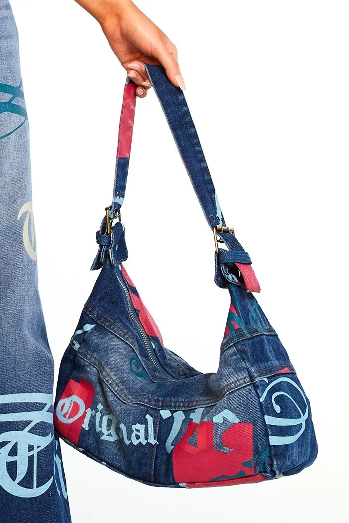 Angel Vintage Denim Shoulder Bag