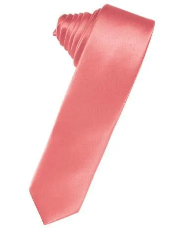 Apricot Luxury Satin Skinny Necktie