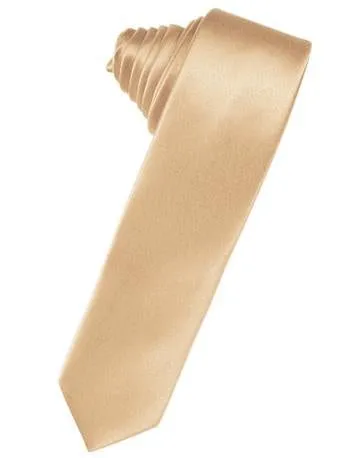 Apricot Luxury Satin Skinny Necktie