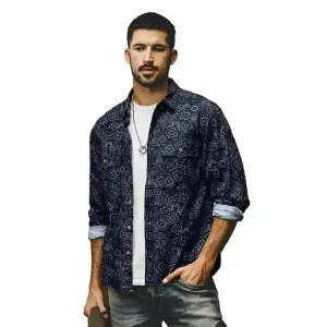 Artistic Floral Long Sleeve Casual Shirt