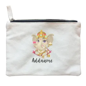 Artistic Ganesha Addname Zipper Pouch