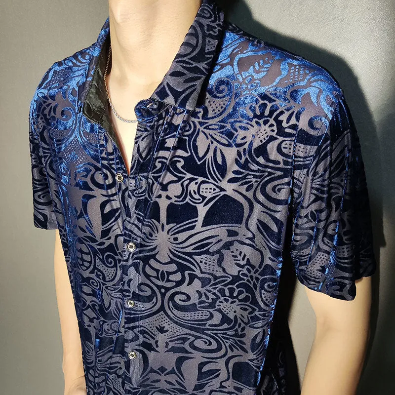 Artistic Geometric Pattern Transparent Shirt