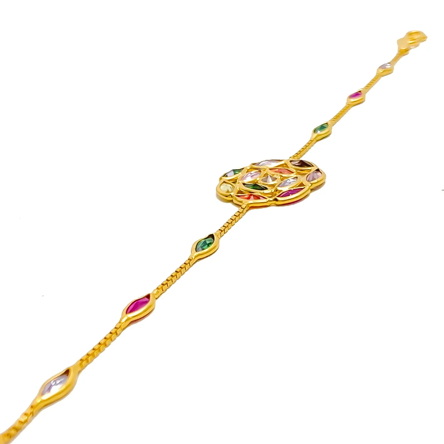 Artistic Impeccable 22k Gold CZ Bracelet