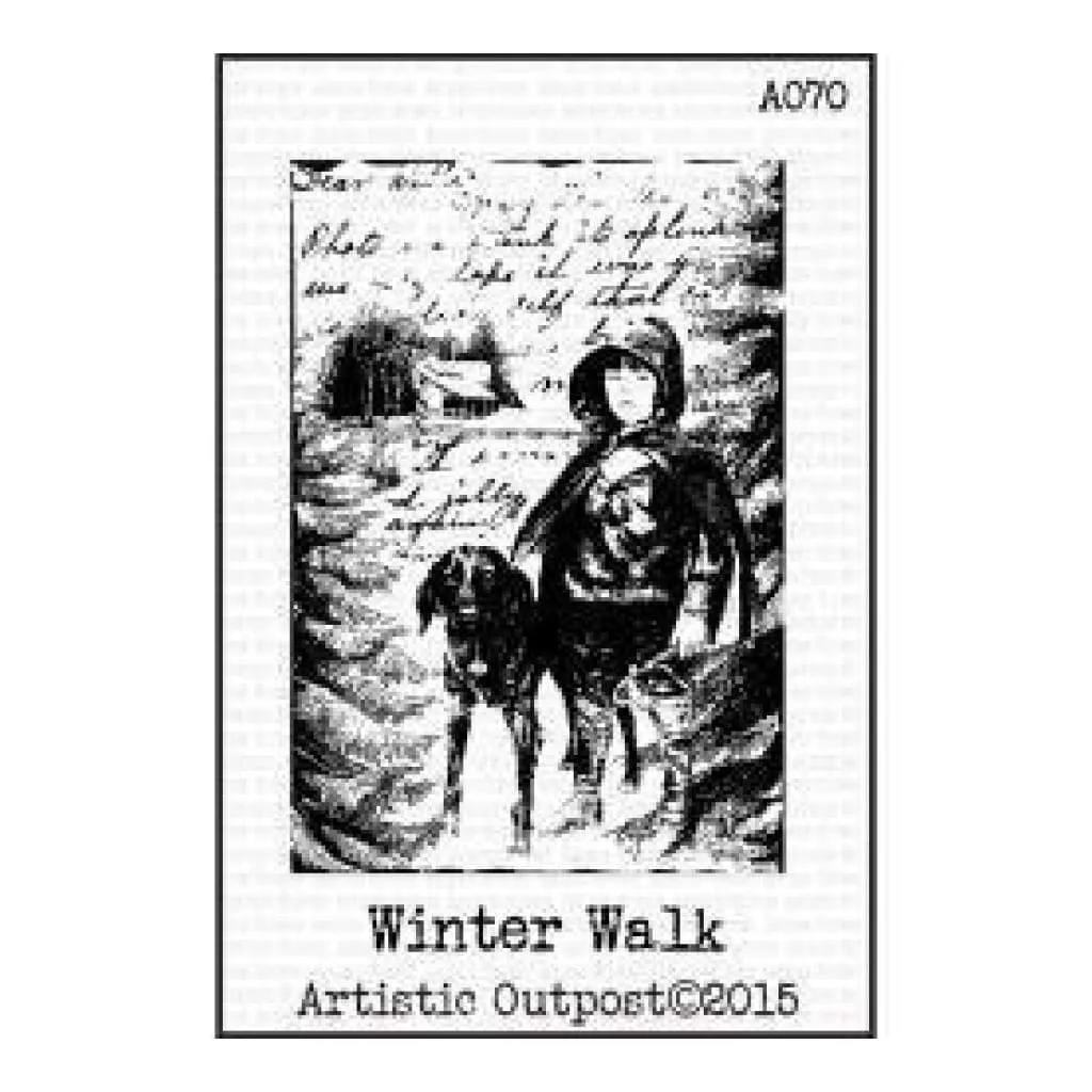 Artistic Outpost Cling Stamps 3.75In. X6in.  - Winter Walk*